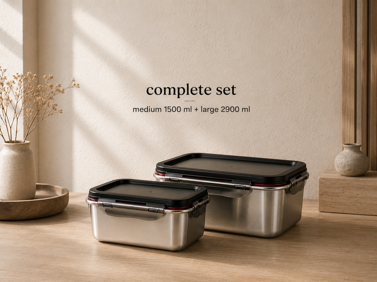 Soover RVS Vershoudbak Set – Medium & Large